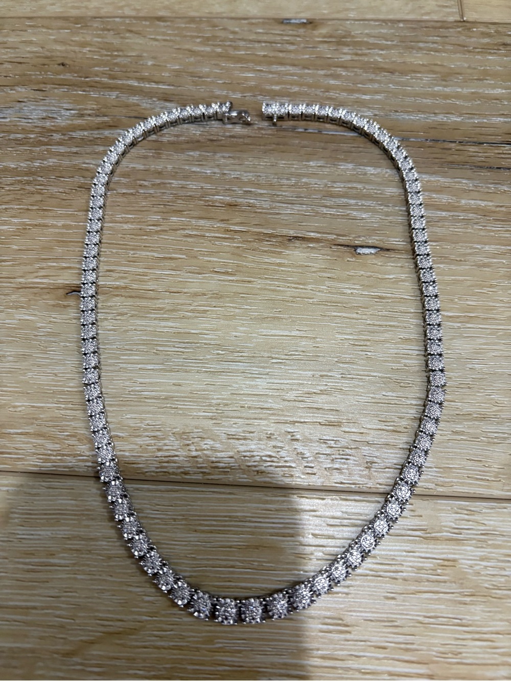Women’s Diamond Tennis Necklace 1/2 ct tw Sterling Silver $480.00  Size 17”